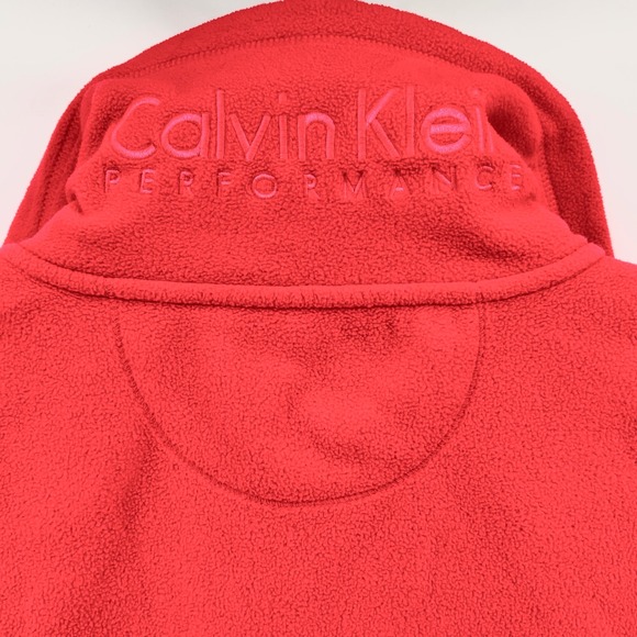 Calvin Klein Performance Red Fleece Zip Up Jacket Women's Plus Size 3X Stretch - Picture 7 of 10